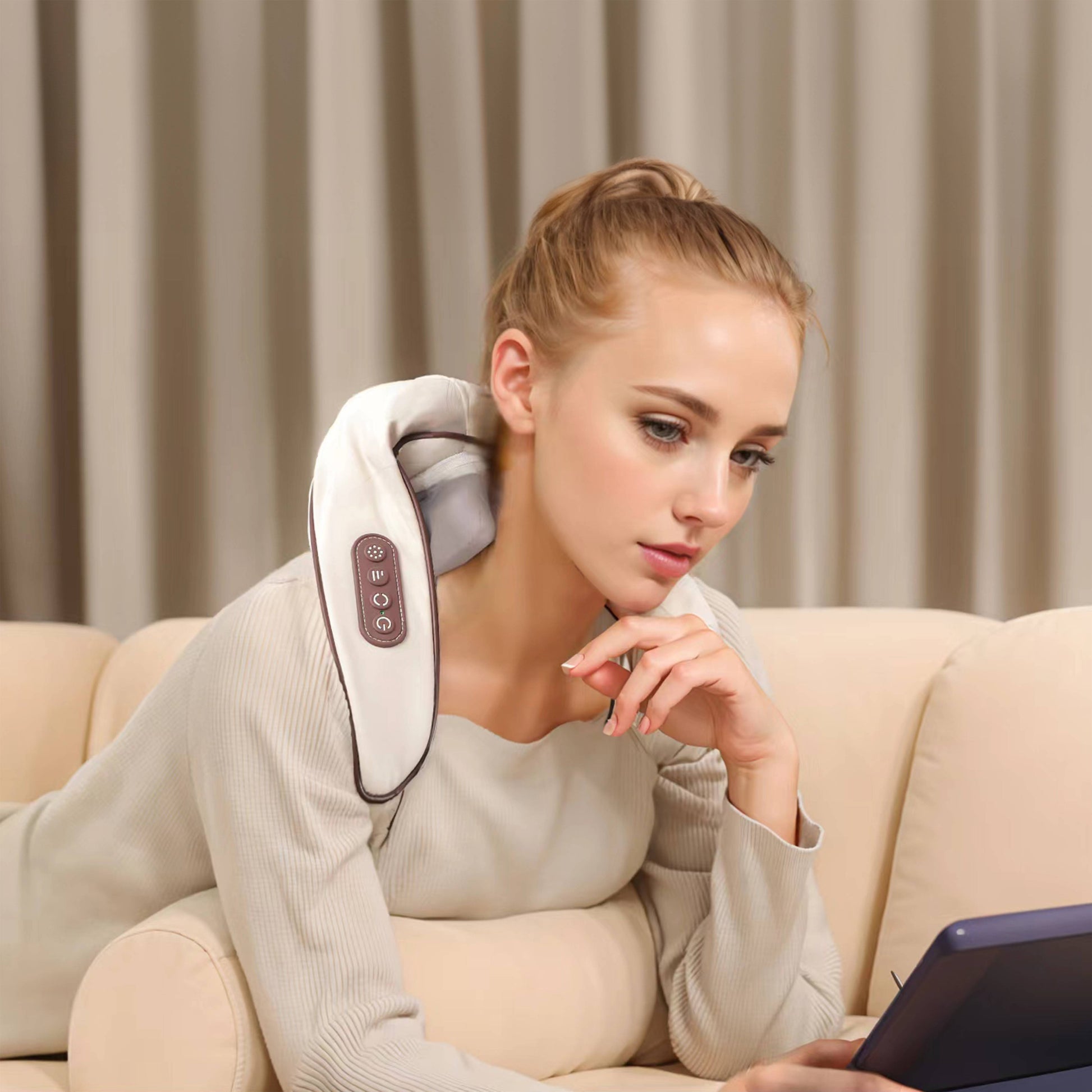 Electric Neck Massager With Heat - Neck And Shoulder Massagers For Pain Relief - LaTezza Online Shop