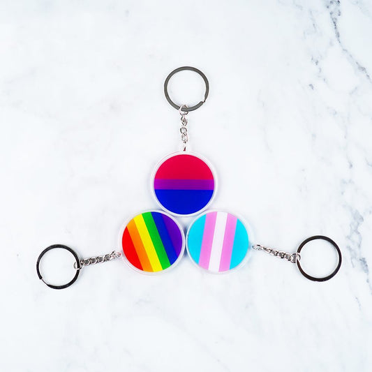 Bisexual Transgender LGBT Flag Pendant Key Ring - LaTezza Online Shop
