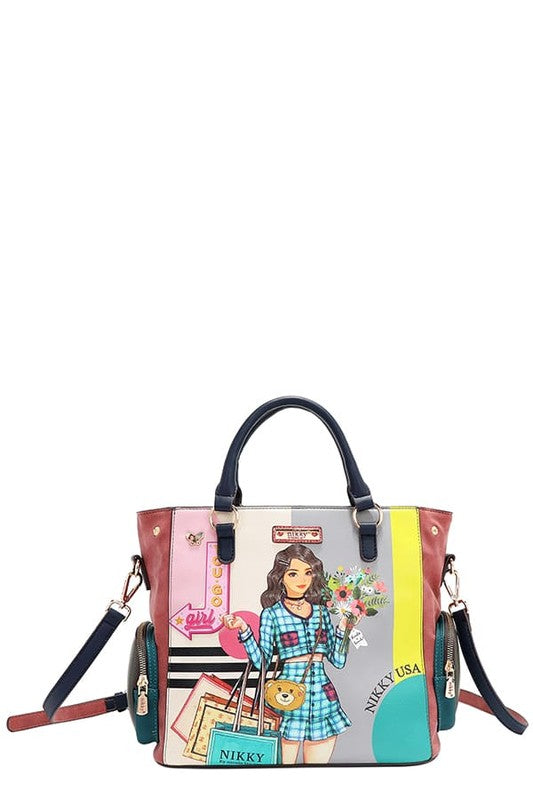 Nicole Lee USA Eco-Leather Handbag with Side Pockets - LaTezza Online Shop