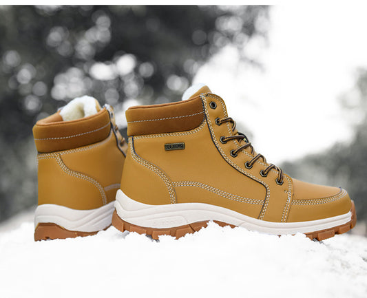 Men Boots Winter Snow Outdoor Ankle Boots For Men Super Warm Boots Leather Non-Slip Work Shoes - LaTezza Online Shop