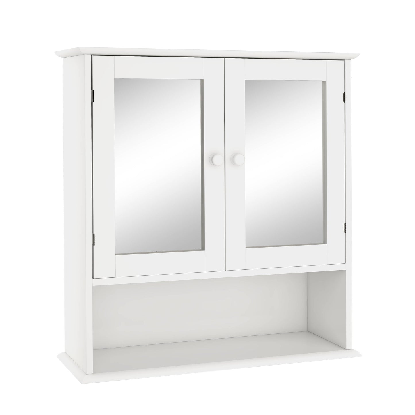 Bathroom Wall Cabinet With Double Mirror Doors And Shelves - LaTezza Online Shop