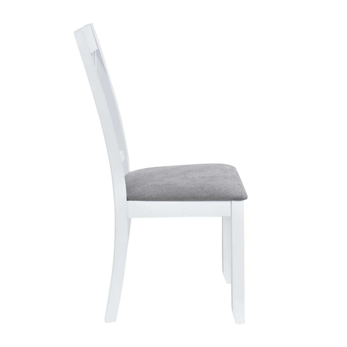 TOPMAX Rustic Minimalist Wood 5-Piece Dining Table Set with 4 X-Back Chairs for Small Places  White - LaTezza Online Shop