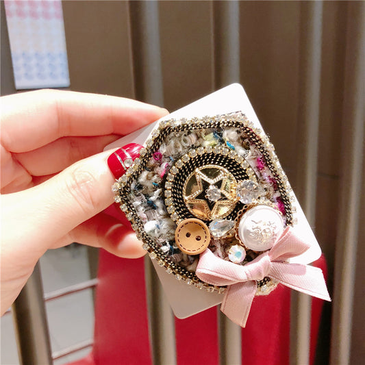 Brooches Pins Badge Coat Big Metal Vintage Retro Star Bee Lace Pearl Handmade