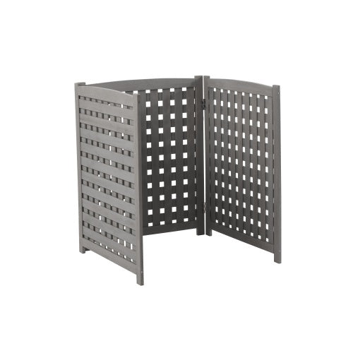 Cedar Privacy Fence 3 Panels Hidden Air Conditioning And Garbage Fence - LaTezza Online Shop
