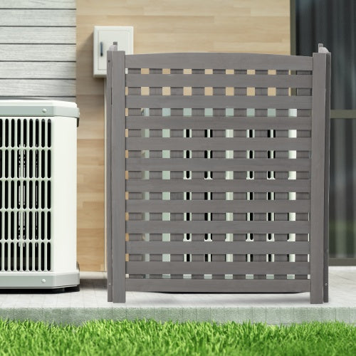 Cedar Privacy Fence 3 Panels Hidden Air Conditioning And Garbage Fence - LaTezza Online Shop