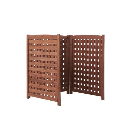 Cedar Privacy Fence 3 Panels Hidden Air Conditioning And Garbage Fence - LaTezza Online Shop