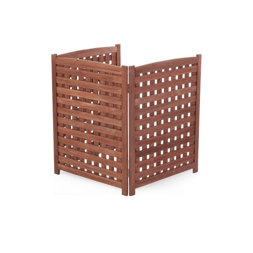 Cedar Privacy Fence 3 Panels Hidden Air Conditioning And Garbage Fence - LaTezza Online Shop