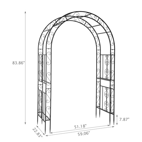 Black Double-layer Iron Arch - LaTezza Online Shop