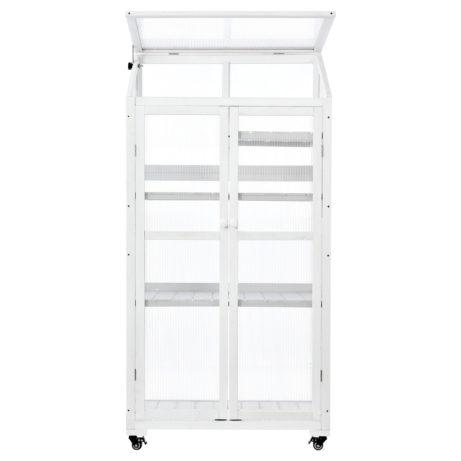 TOPMAX 62in Wood Large Greenhouse With Wheels And Adjustable Shelf - LaTezza Online Shop