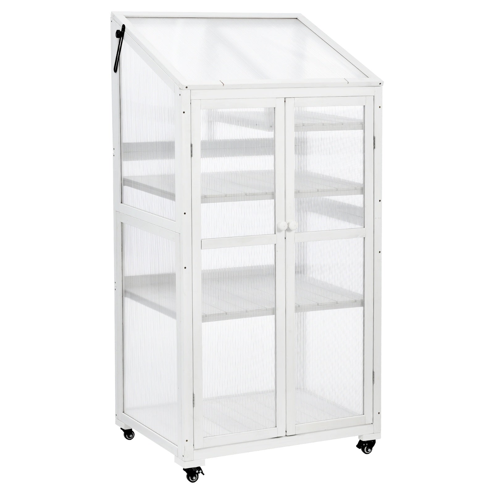 TOPMAX 62in Wood Large Greenhouse With Wheels And Adjustable Shelf - LaTezza Online Shop
