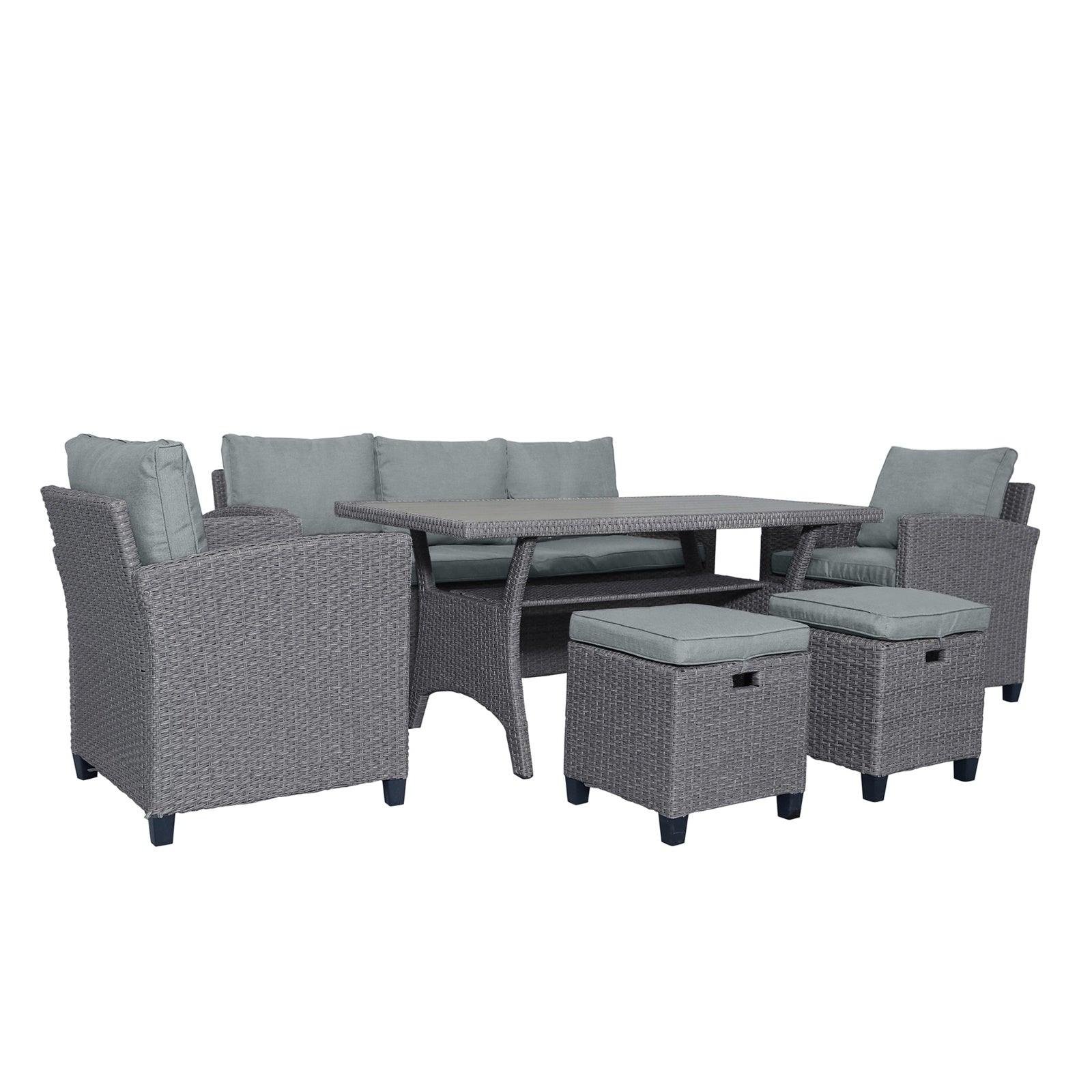 6-piece Outdoor Rattan Courtyard Set - LaTezza Online Shop