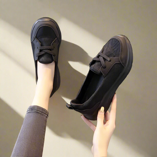 Round Toe Lace Up Sneakers - LaTezza Online Shop