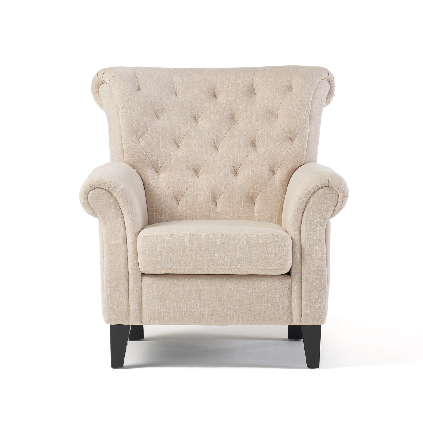 Springfield Tufted Armchair for Living Room, Light Beige - LaTezza Online Shop