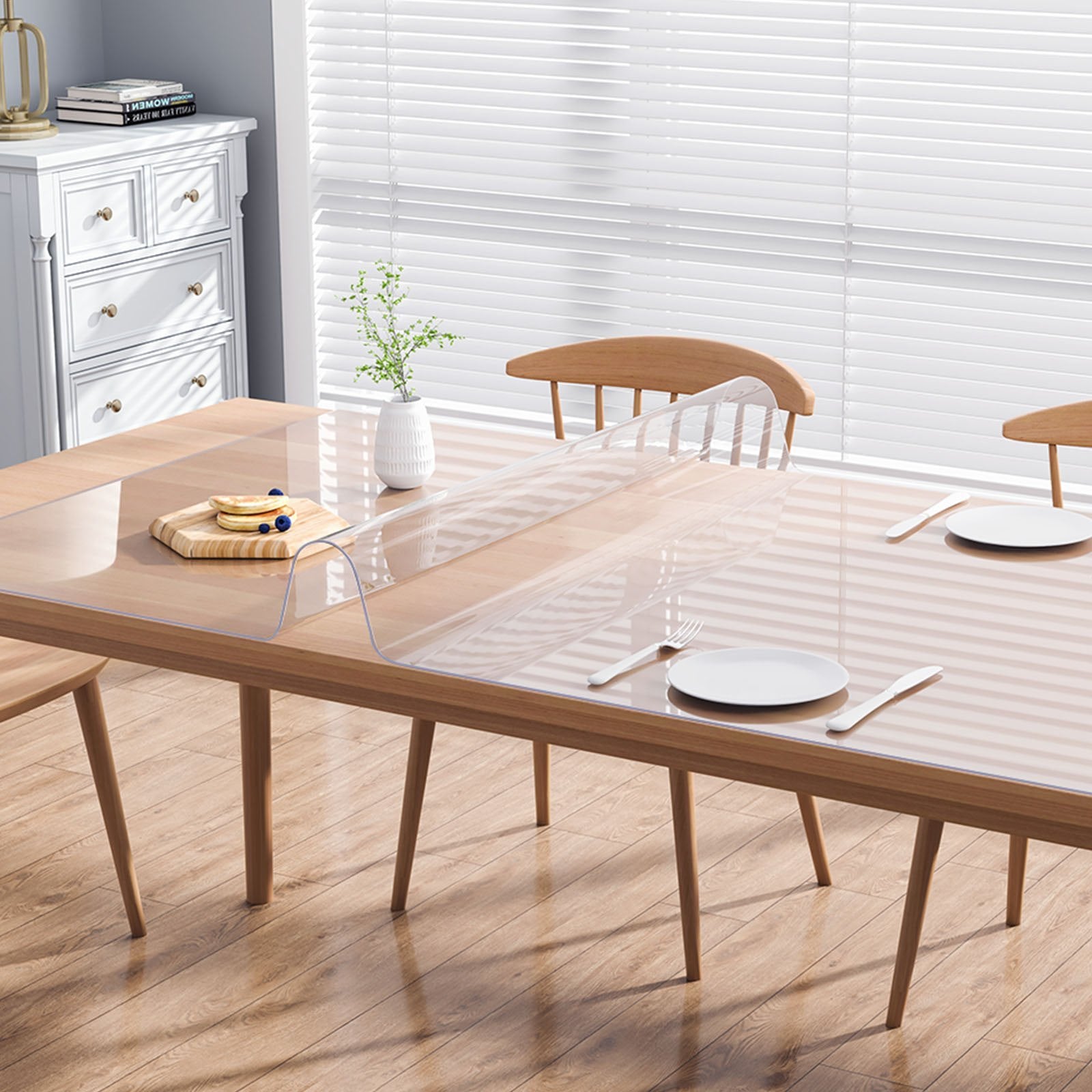 VEVOR Clear Table Cover Protector, Table Cover, 1.5 Mm Thick PVC Plastic Tablecloth, Waterproof Desktop Protector For Writing Desk, Coffee Table, Dining Room Table - LaTezza Online Shop