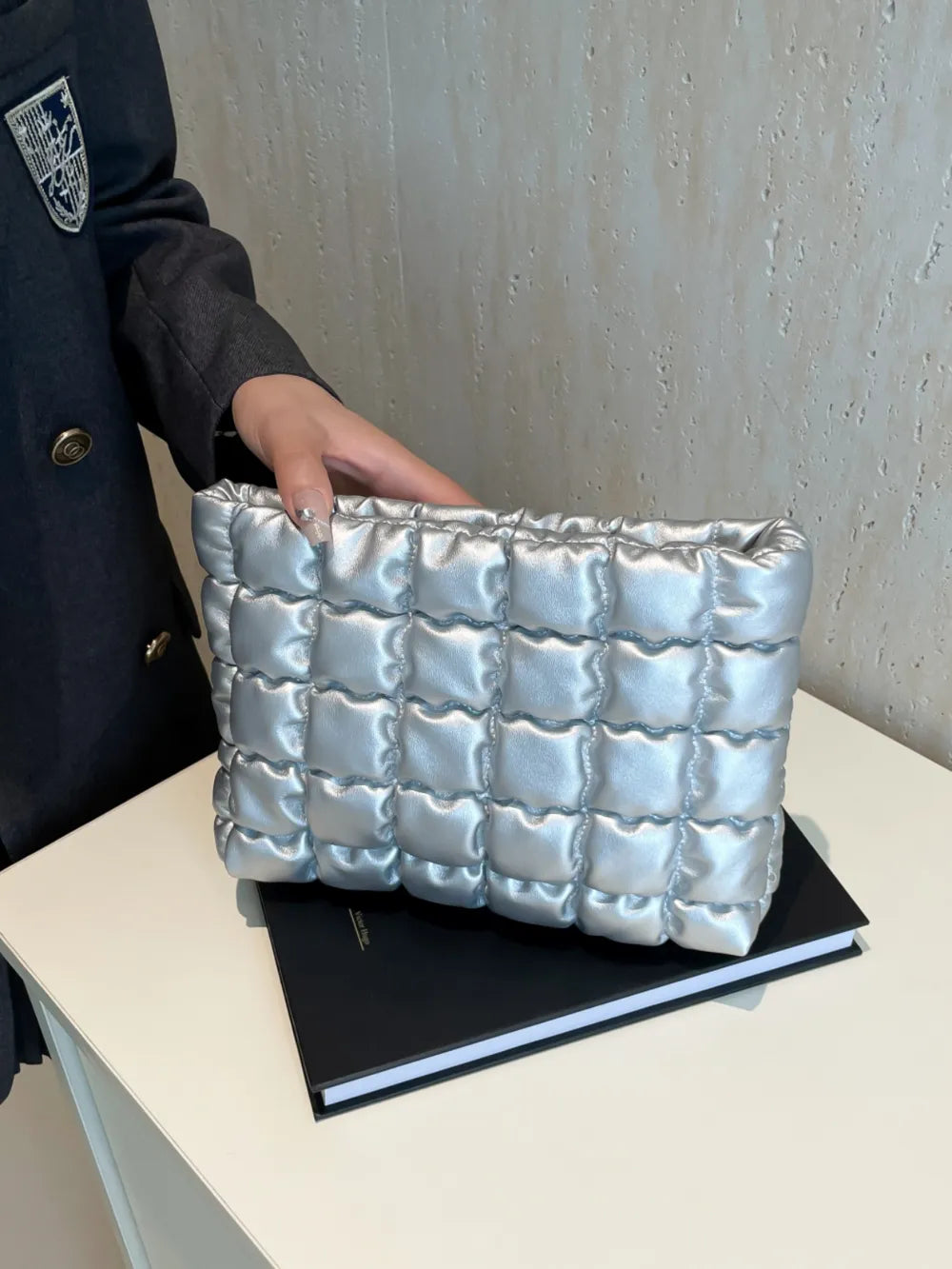 Quilted Plaid Clutch with Zipper - LaTezza Online Shop