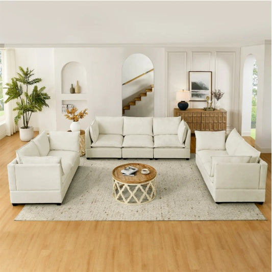 3 Piece Chenille Fabric Upholstered Furniture Set - LaTezza Online Shop