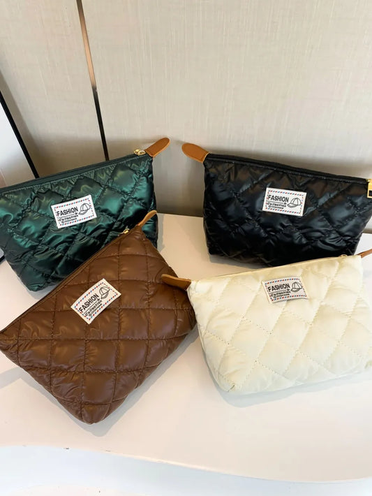 Solid Quilted Clutch with Zipper - LaTezza Online Shop