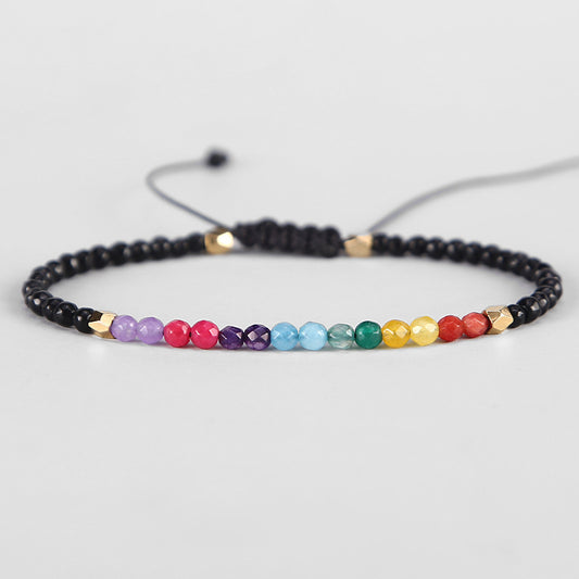 12 Constellation Lucky Stone 3MM Seven Chakra Bracelet - LaTezza Online Shop