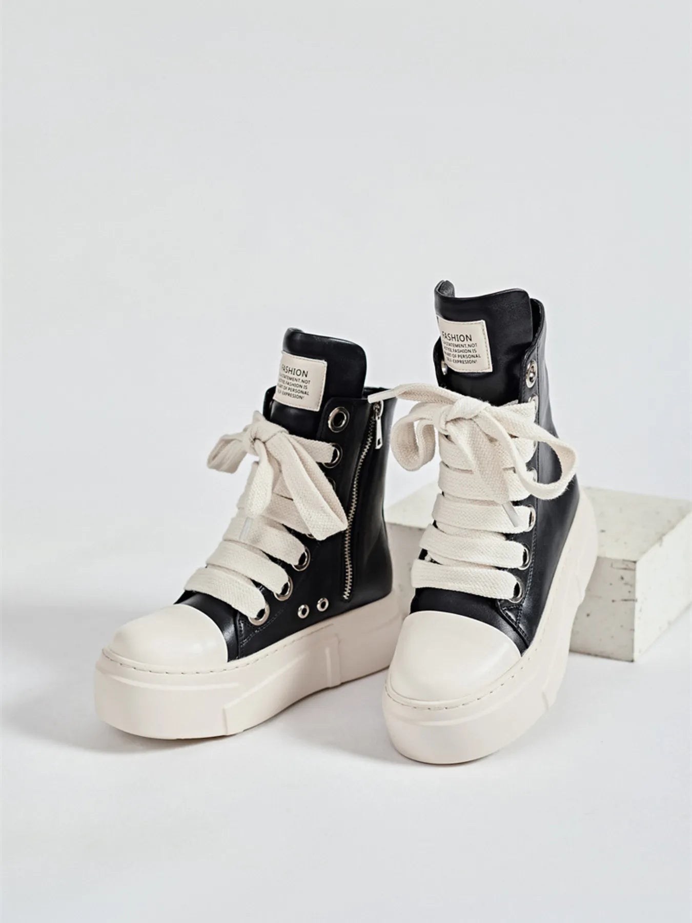 Platform Lace Up Contrast Sneakers - LaTezza Online Shop