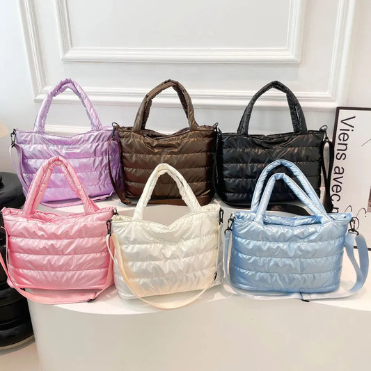 Handbag Crossbody Bag PU Leather Detachable Strap Puffy Bag - LaTezza Online Shop