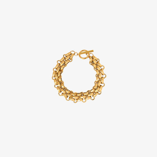 Gold-Plated Toggle Clasp Bracelet - LaTezza Online Shop