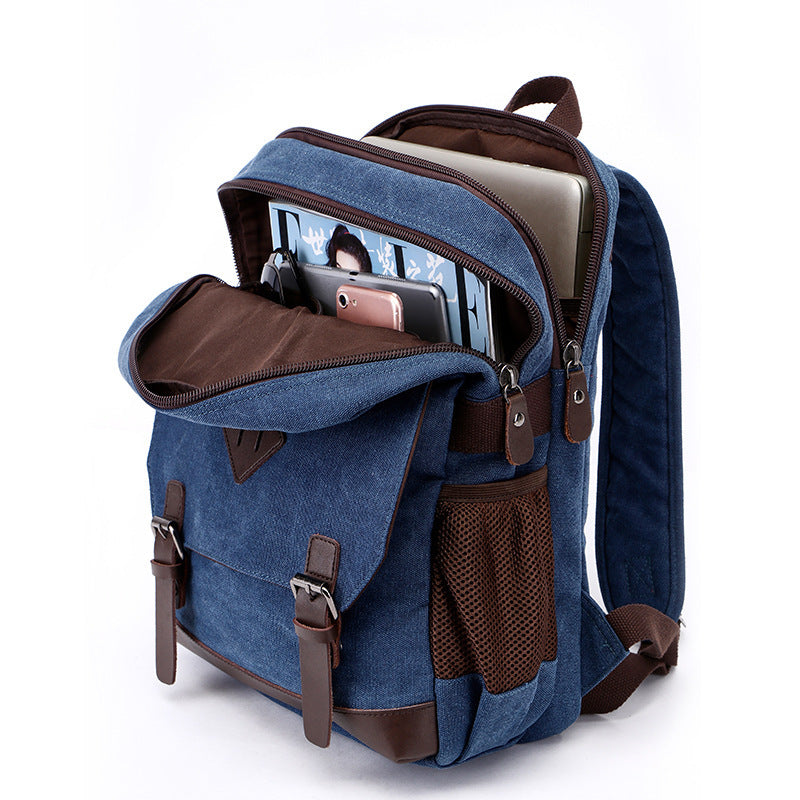 Canvas Bag Retro Casual Shoulder Computer Backpack - LaTezza Online Shop