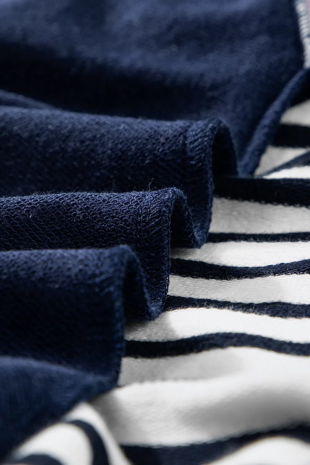 Exposed Seam Striped Long Sleeve Sweatshirt - LaTezza Online Shop