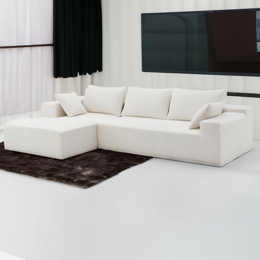 109*68" Modular Sectional Living Room Sofa Set Modern Minimalist Style Couch White - LaTezza Online Shop