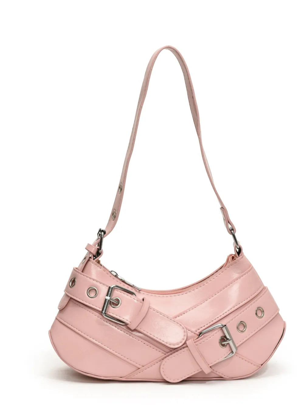 PU Leather Buckle Shoulder Bag - LaTezza Online Shop