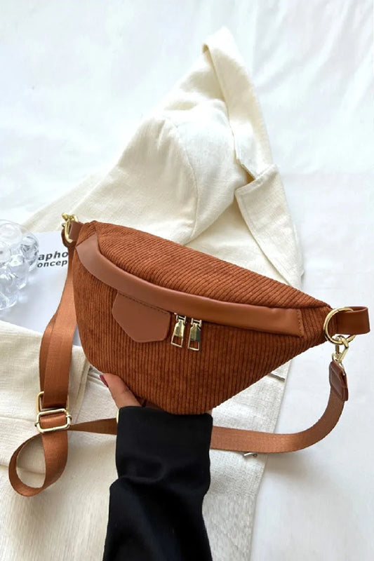 Zenana Corduroy Crossbody Bag with Removable Strap - LaTezza Online Shop
