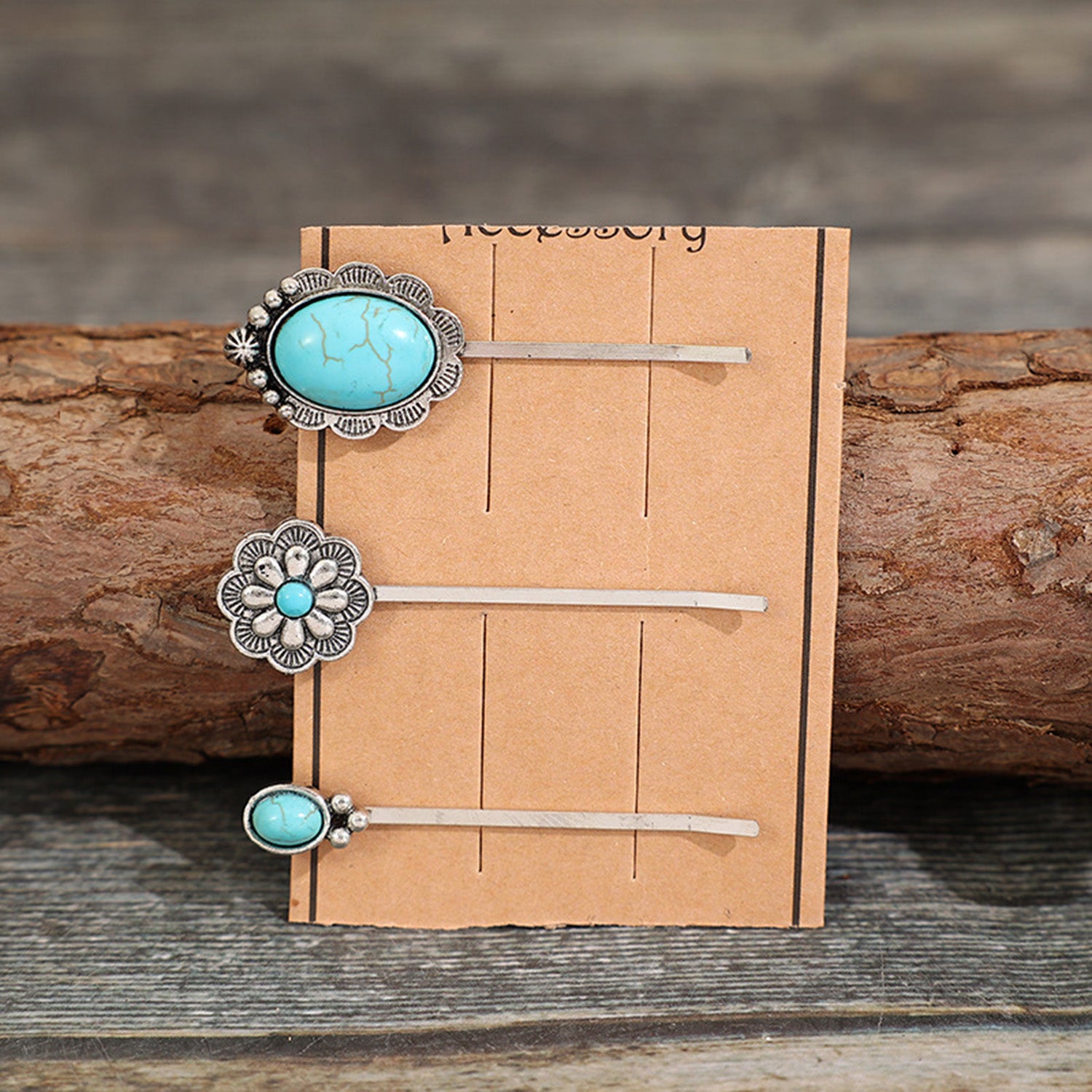 3 PCS/Set Artificial Turquoise Hair Pins - LaTezza Online Shop