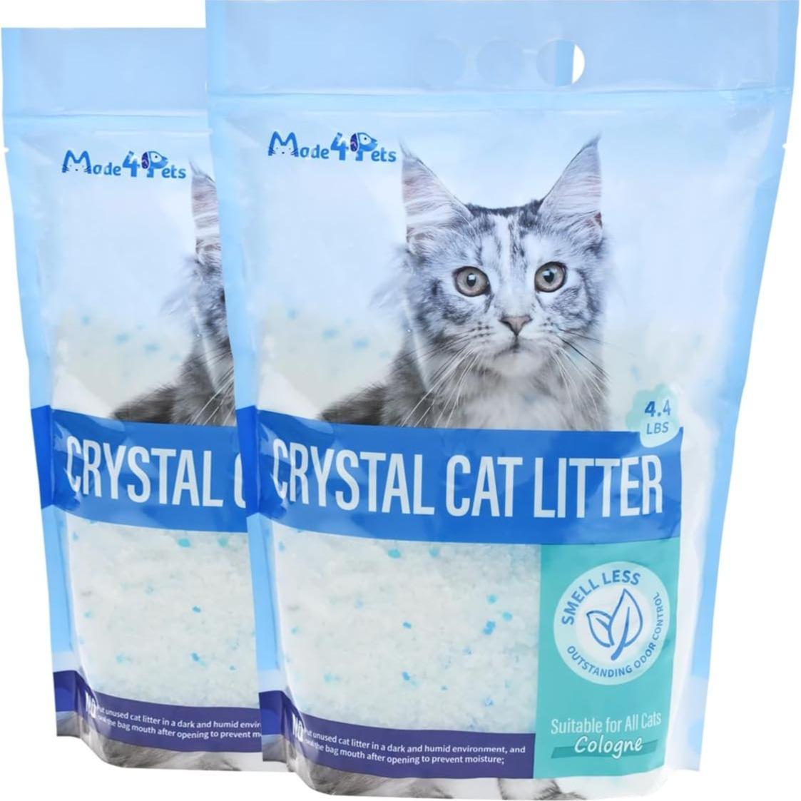 Crystal Cat Litter For Pets No Caking Odor Control Light Weight Low Dust