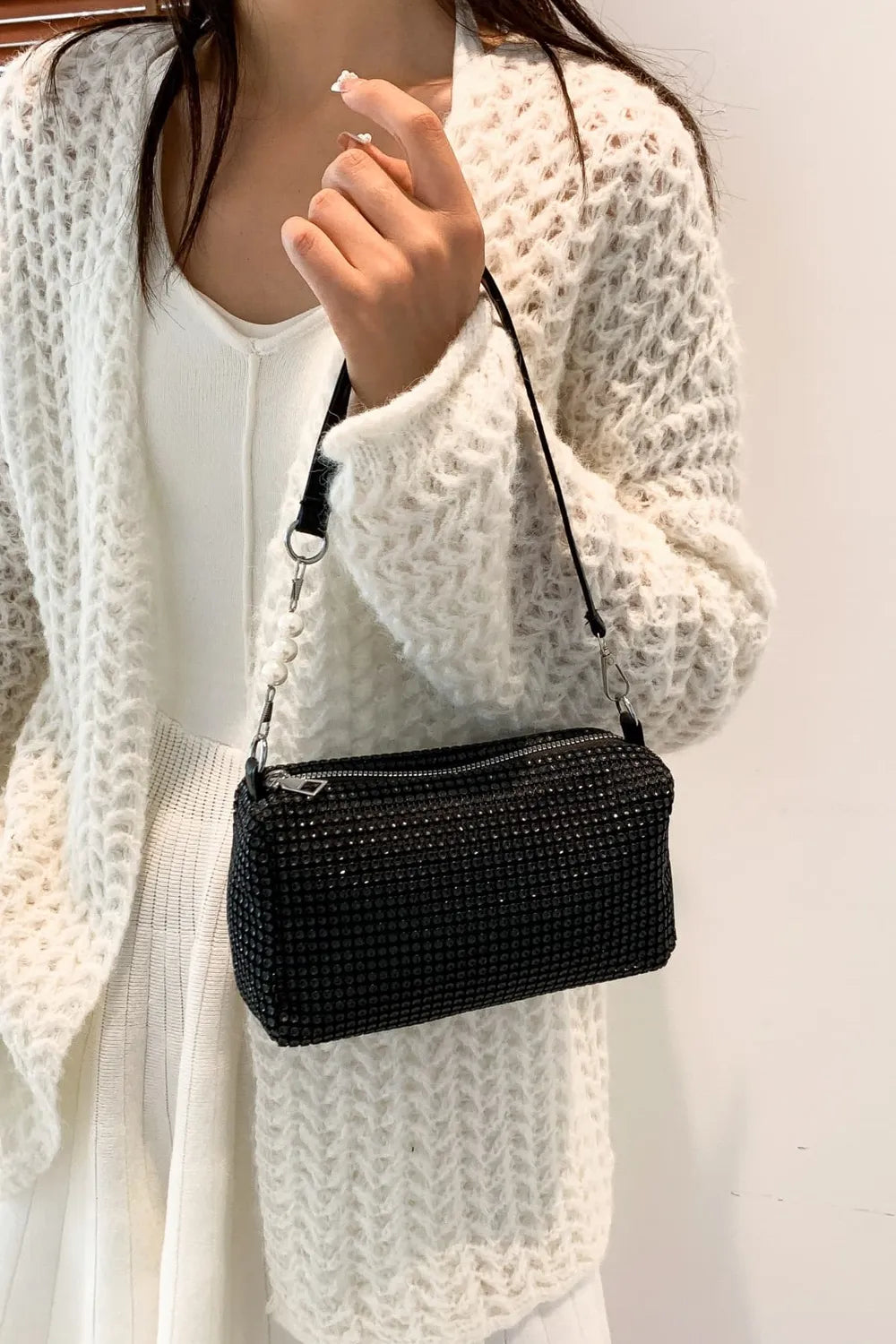Openwork Crossbody Bag with Removable Strap - LaTezza Online Shop