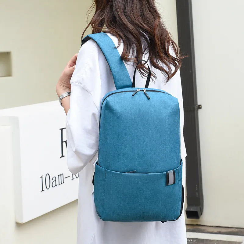 Solid Color Nylon Backpack Bag - LaTezza Online Shop