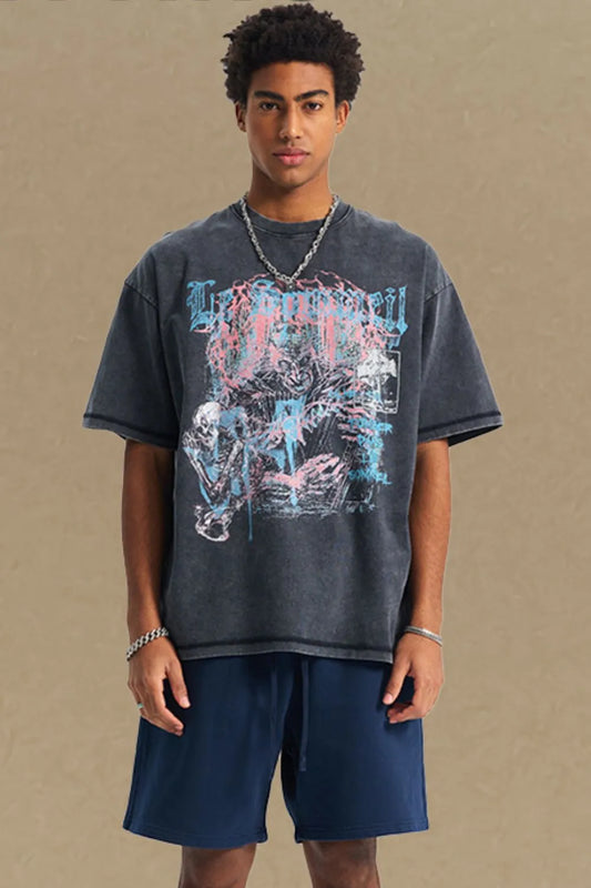 Men's Graphic Round Neck Half Sleeve T-Shirt - LaTezza Online Shop