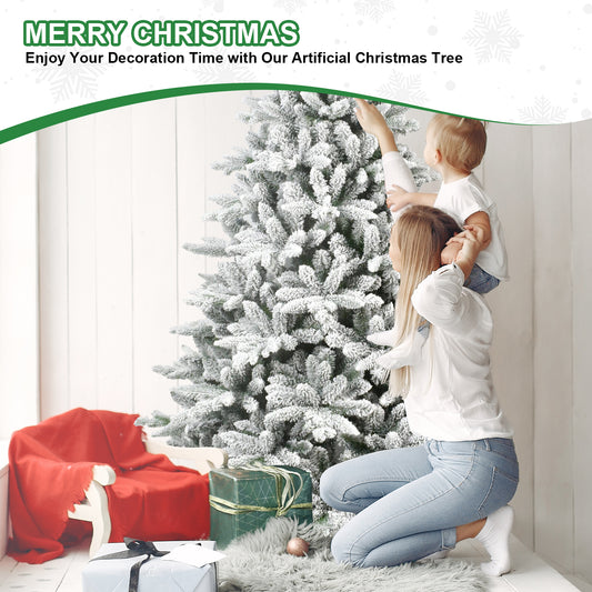 6FT PE&PVC Flocked Christmas tree - LaTezza Online Shop