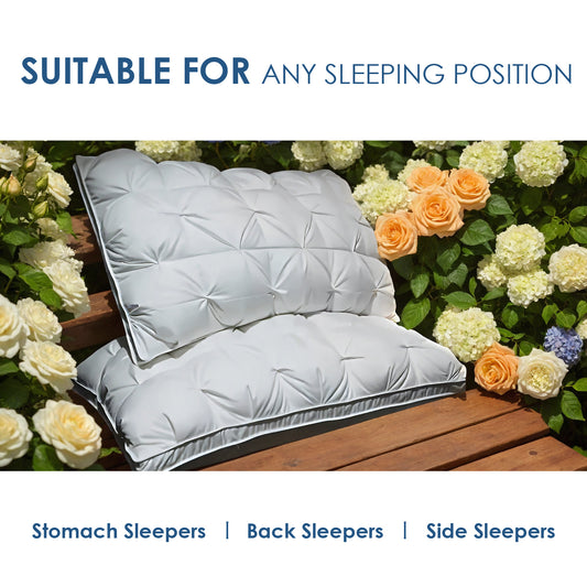 Brushed Twist Pillow Down Fiber Two-in-one Pillow Double-layer Design Breathable OKO-100 Certified