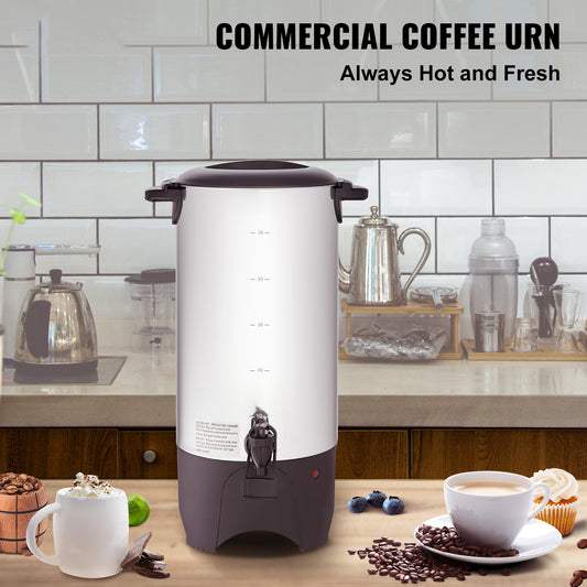 VEVOR Commercial Coffee Urn 50 Cup Stainless Steel Coffee Dispenser Fast Brew - LaTezza Online Shop