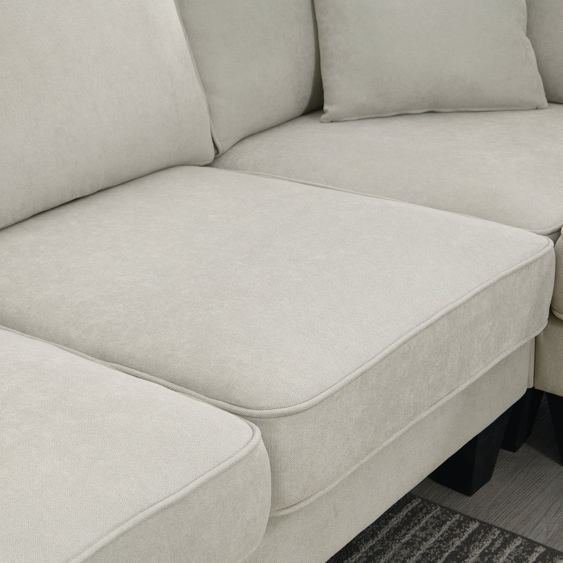 Modern U Shape Sectional Sofa Set 7 Seat Fabric - LaTezza Online Shop