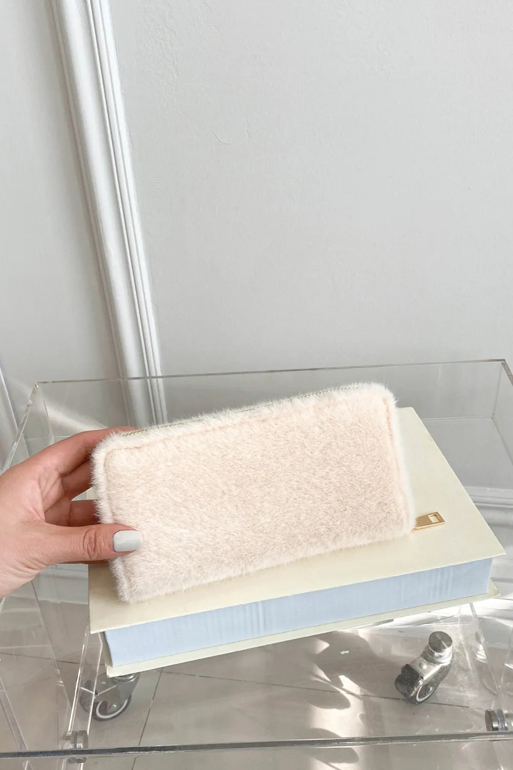 Solid Color Fluff Rectangle Wallet - LaTezza Online Shop