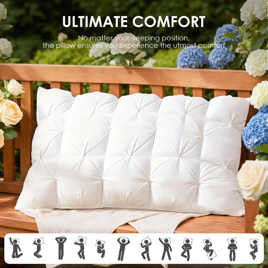 Brushed Twist Pillow Down Fiber Two-in-one Pillow Double-layer Design Breathable OKO-100 Certified