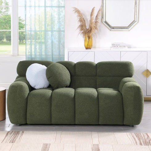Marshmallow Sofa,boucle Sofa ,2 Seater, LIGHT BROWN - LaTezza Online Shop