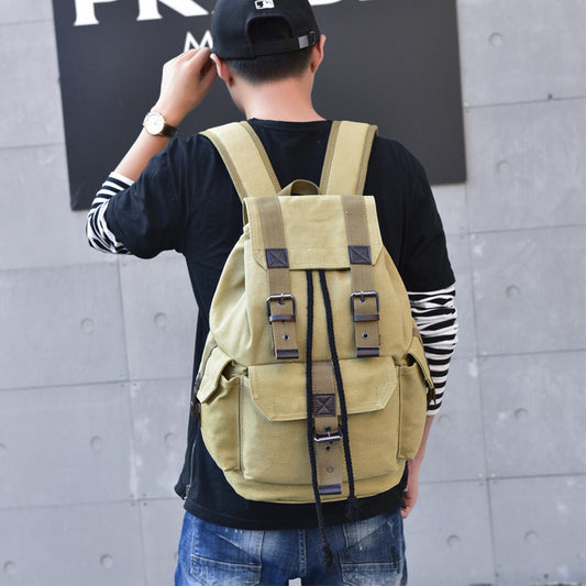 Street Canvas Unisex Backpack Retro Casual Travel Bag Large Capacity Schoolbag - LaTezza Online Shop