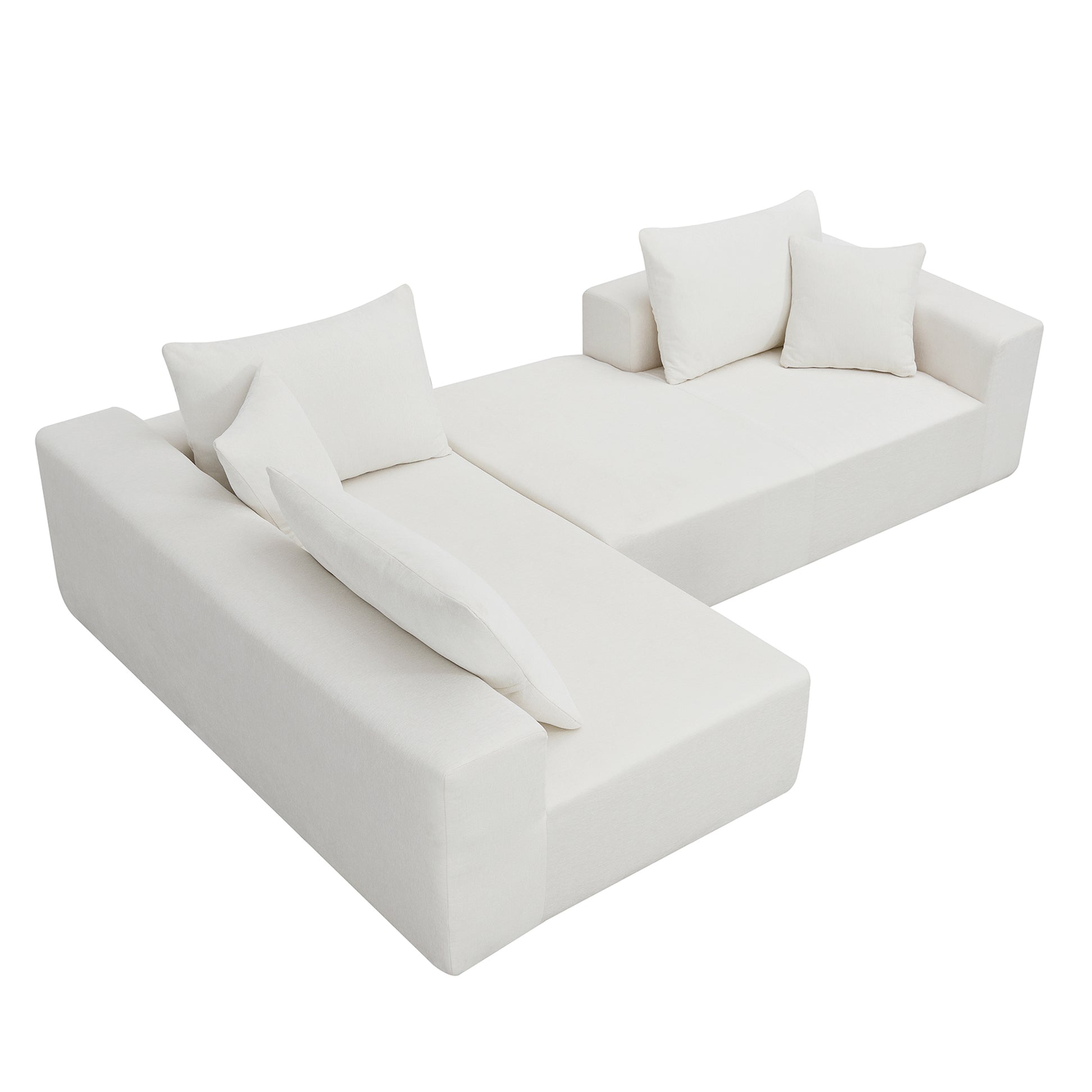 109*68" Modular Sectional Living Room Sofa Set Modern Minimalist Style Couch White - LaTezza Online Shop