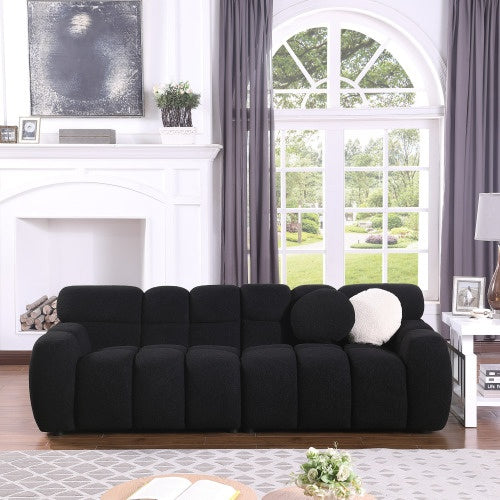 87.4 Length ,35.83 Deepth ,human Body Structure For USA People, Marshmallow Sofa,boucle Sofa ,3 Seater - LaTezza Online Shop