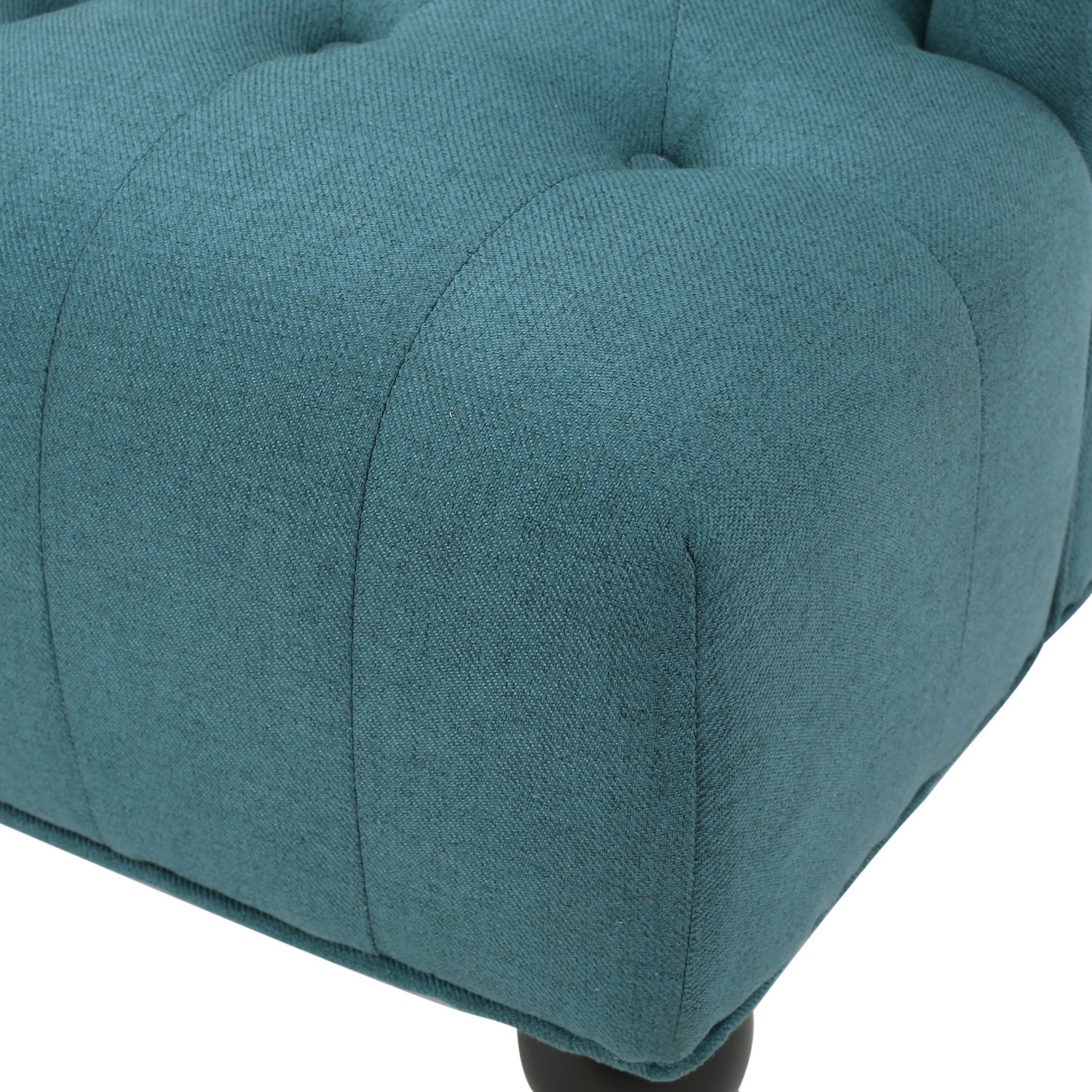 Teal Upholstered Wingback Chair with Birch Wood Legs - LaTezza Online Shop