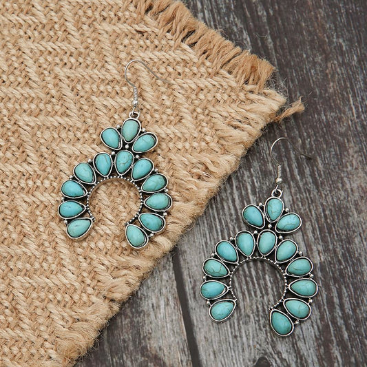 Artificial Turquoise Drop Earrings - LaTezza Online Shop
