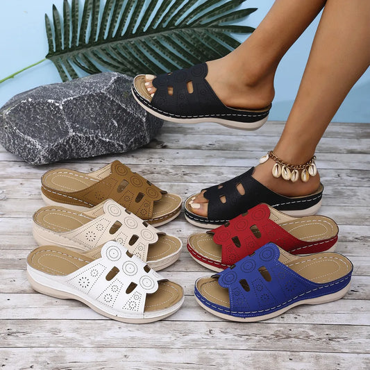 Sandals Open-Toe Cutout Slippers - LaTezza Online Shop