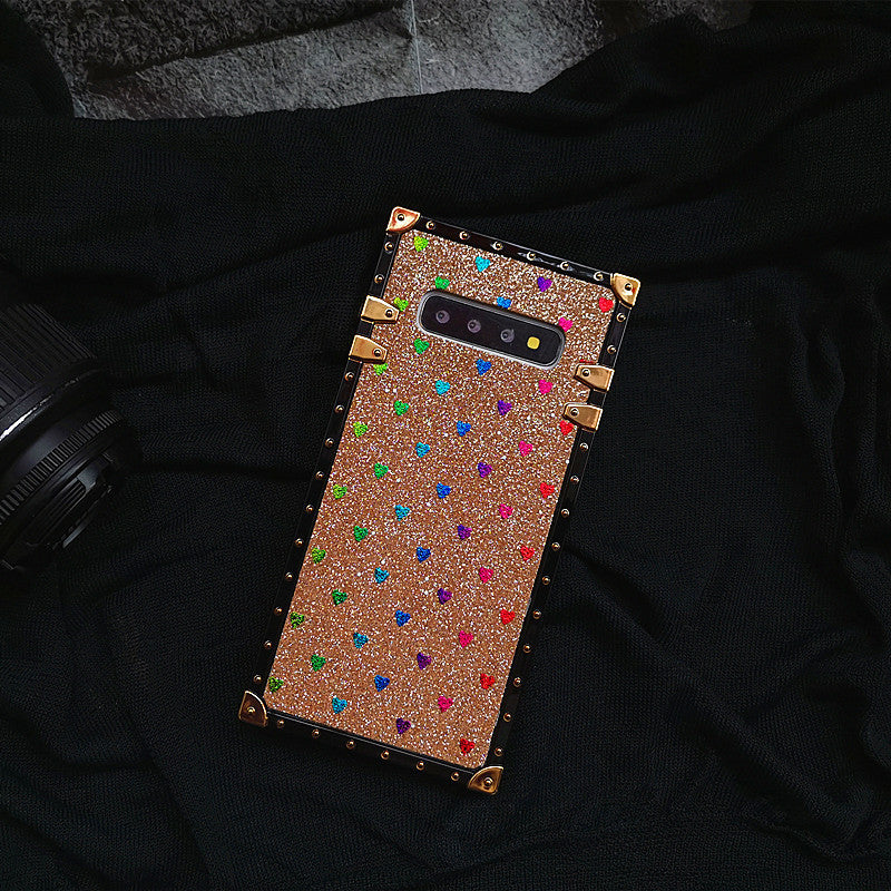 Love Glitter Square Silicone Holder Phone Case - LaTezza Online Shop