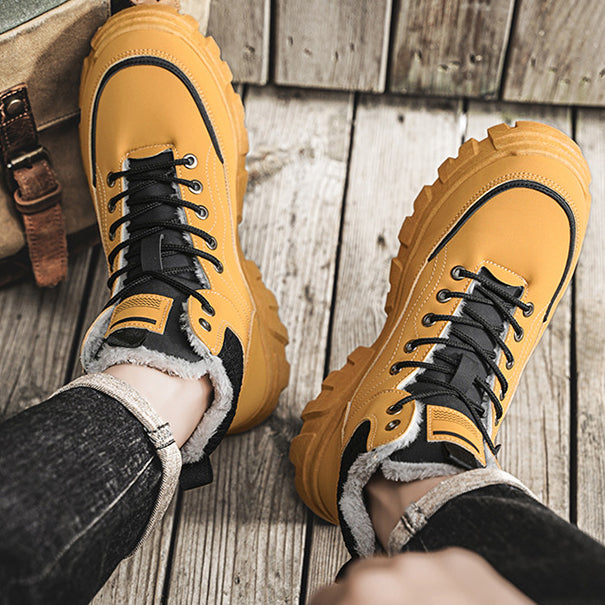 Men's winter suede high top Martin boo workwear versatile thick sole - LaTezza Online Shop
